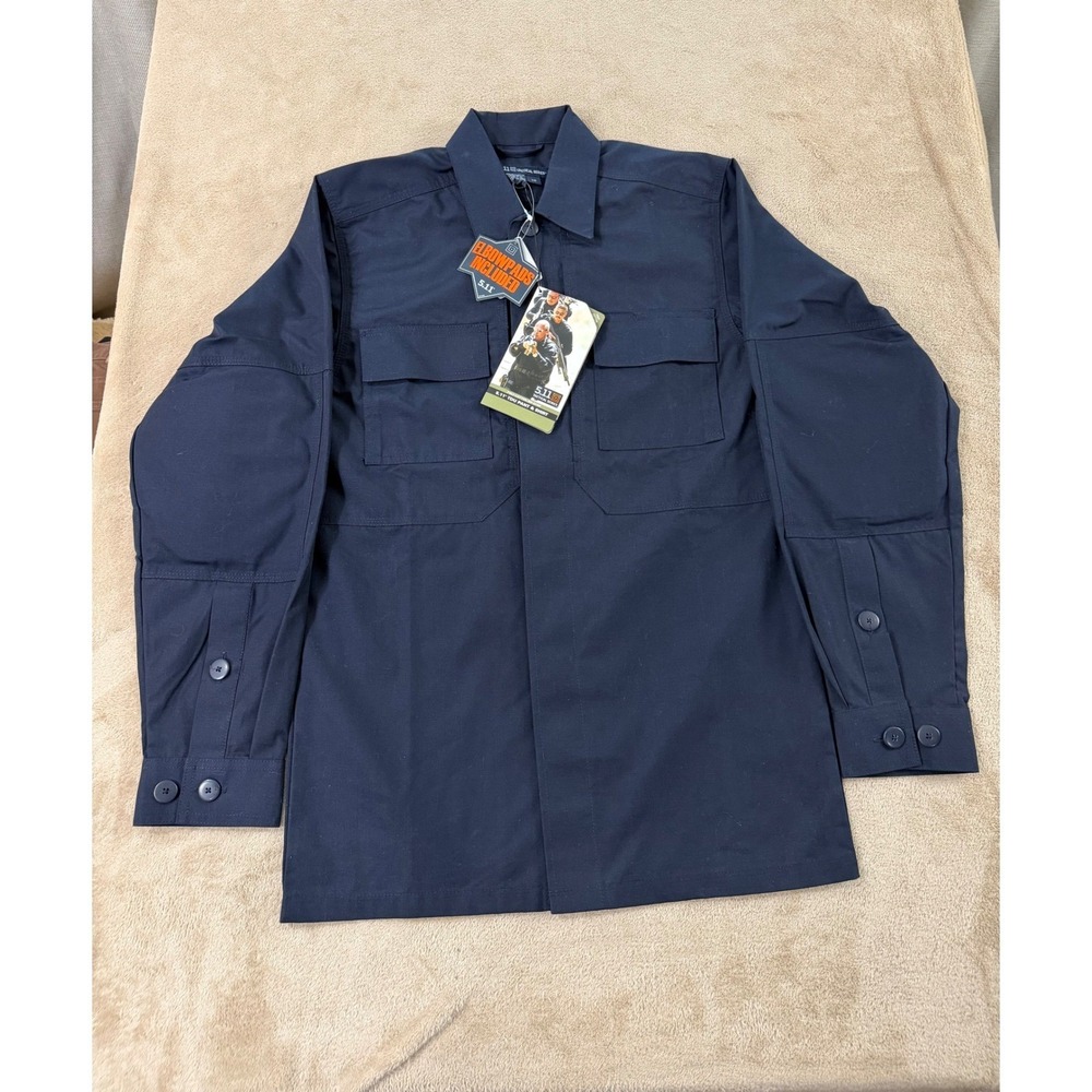 5.11 Tactical Ripstop TDU Shirt Mens Size XS Dark Navy Long Sleeve NEW